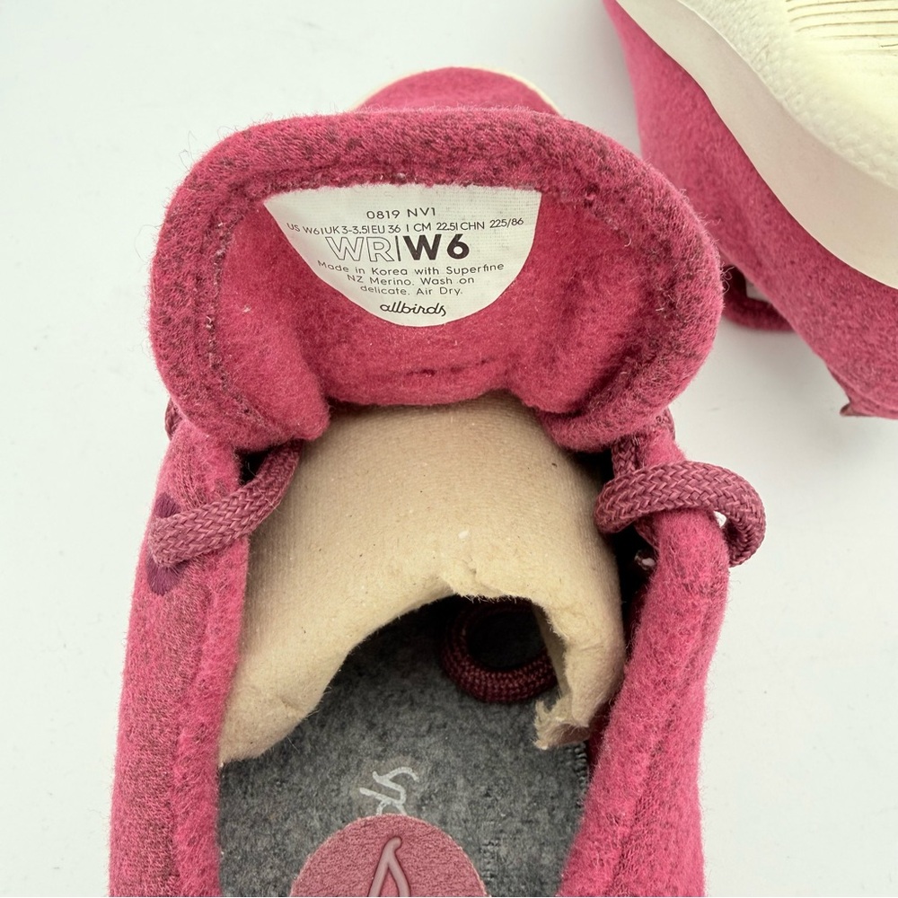 Allbirds - women's Wool Runner lace up sneakers Orchard merino wool shoes size 6 - Picture 9 of 10